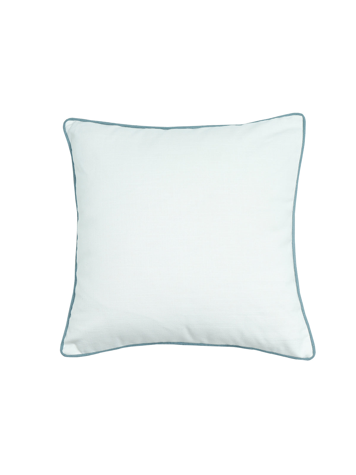 Cushion Cover Cotton Blend Solid with Cord Piping White - 16" X 16"