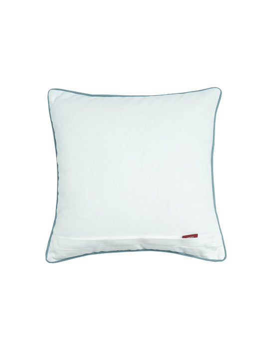 Cushion Cover Cotton Blend Solid with Cord Piping White - 16" X 16"
