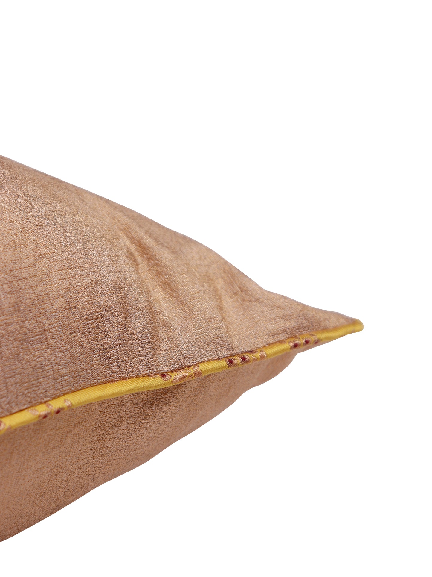 Cushion Cover Cotton Blend Self Textured Brocade Gold - 16" X 16"