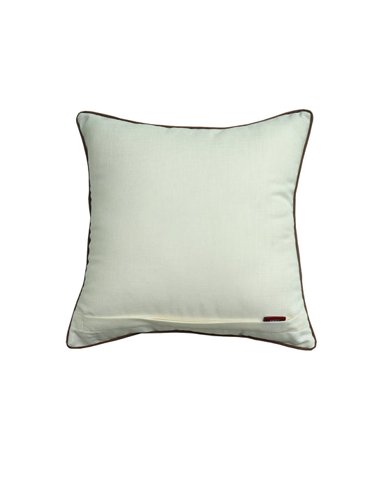 Cushion Cover Cotton Blend Solid cord Piping Off White - 16" X 16"