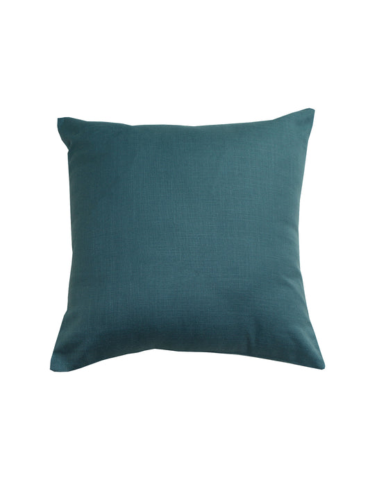 Cushion Cover Cotton Blend Solid Teal Blue - 16" X 16"
