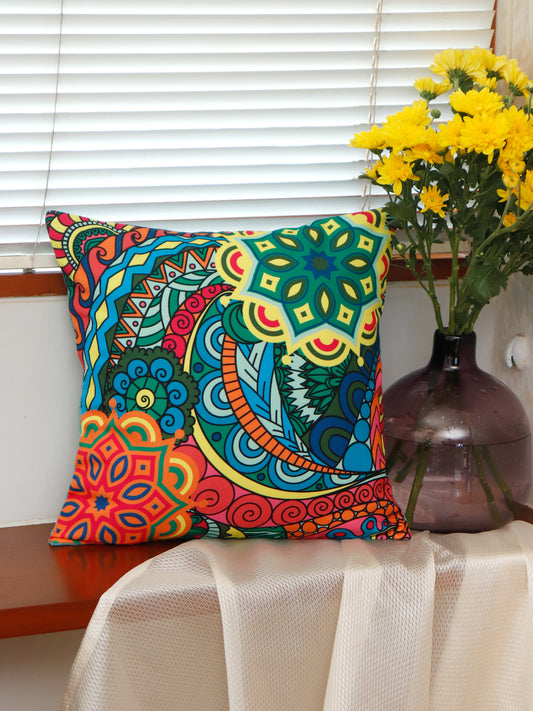 Cushion Covers Digitally Print Abstract Bohemian Multi - 16" X 16"