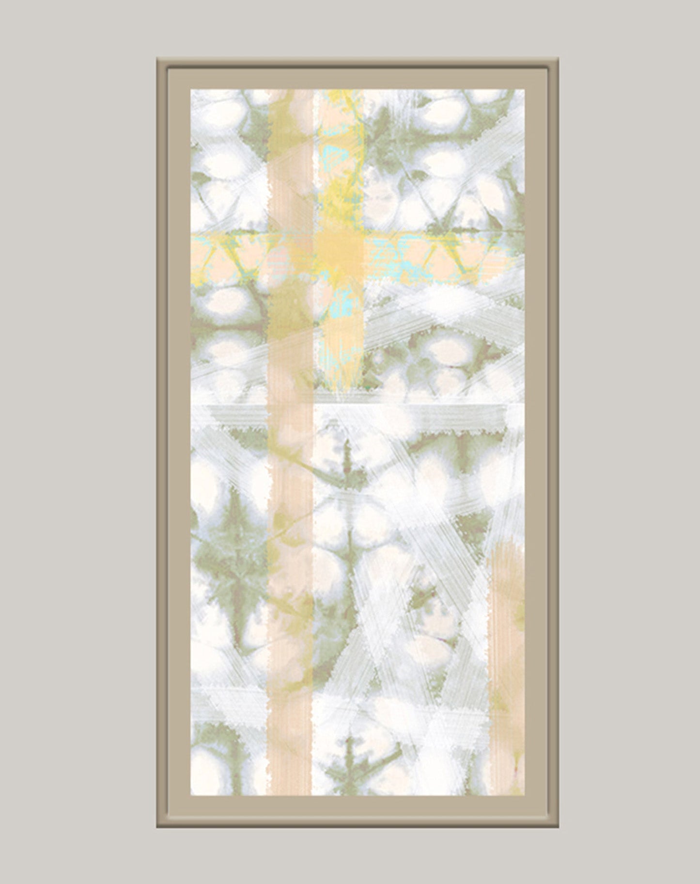 Printed and Hand Embroidered Coffee Wall Art 24" X 48"