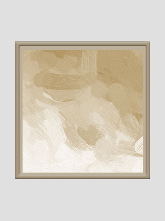 Abstract Coffee Printed and Hand Embroidered Wall Art 24" X 24"