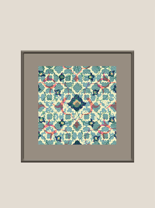 Aqua Abstract Printed Wall Art 16" X 16"