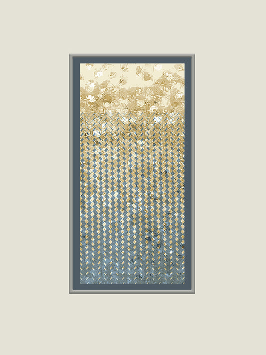 Cerulean Printed and Hand Embroidered Wall Art 24" X 48"