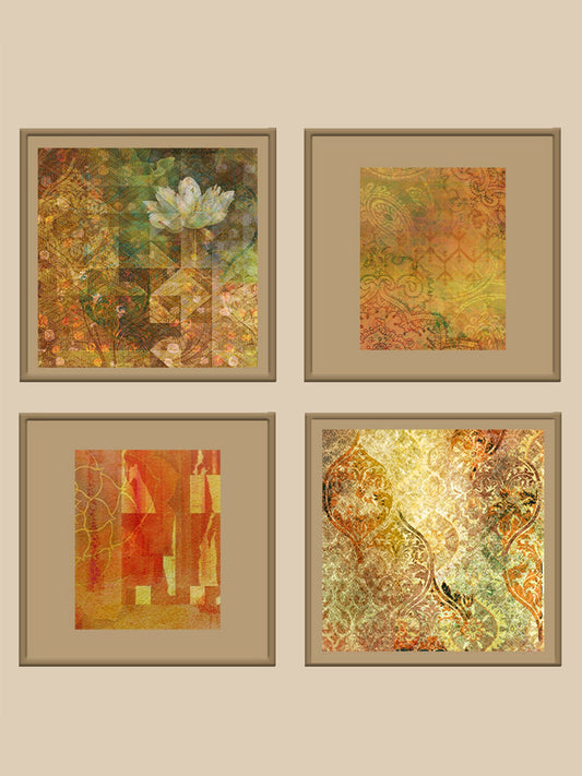 Wall Art Cluster Canvas Orange Blossoms