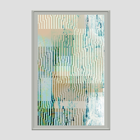 Wall Art Cluster Canvas Abstract Harmony Highlighted with Hand Embroidery