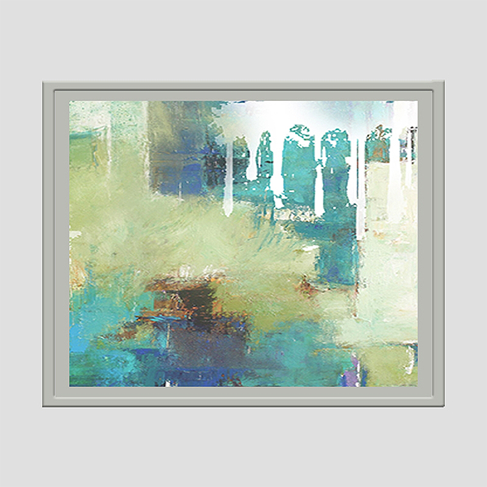 Wall Art Cluster Canvas Abstract Harmony Highlighted with Hand Embroidery