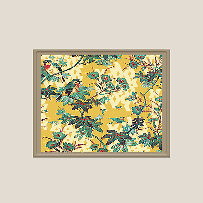 Wall Art Cluster Canvas Mixed Tone Florals Highlighted with hand embroidery