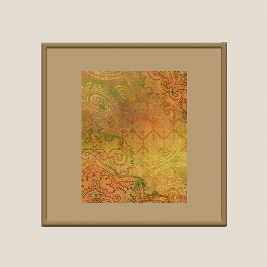 Traditional Printed Rust Wall Art 16" X 16"