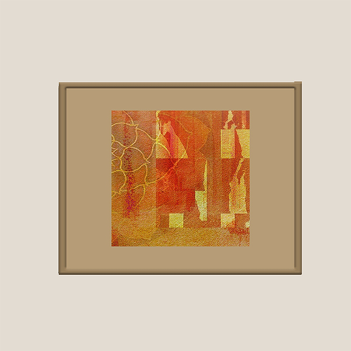 Wall Art Cluster Canvas Orange Blossoms