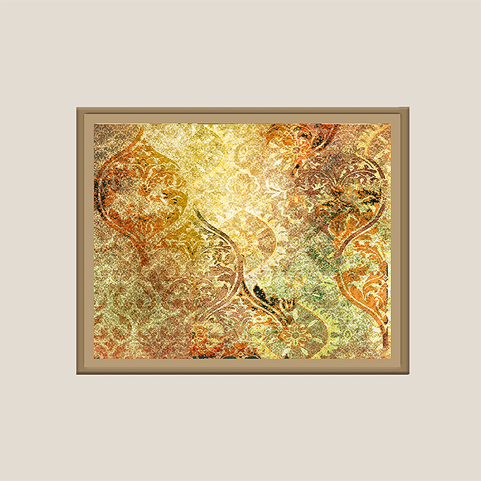 Wall Art Cluster Canvas Orange Blossoms - 16" X 16"