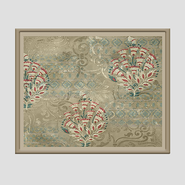 Wall Art Cluster Canvas Contemporary Ornate Highlighted with Hand Embroidery