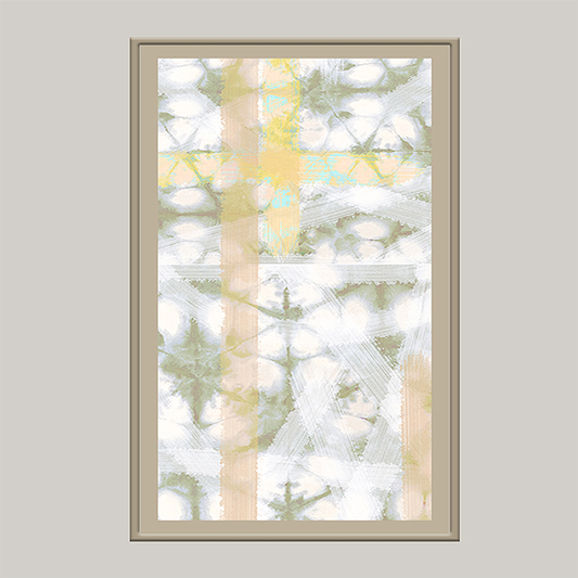 Wall Art Cluster Canvas Candid Creams Highlighted with hand embroidery