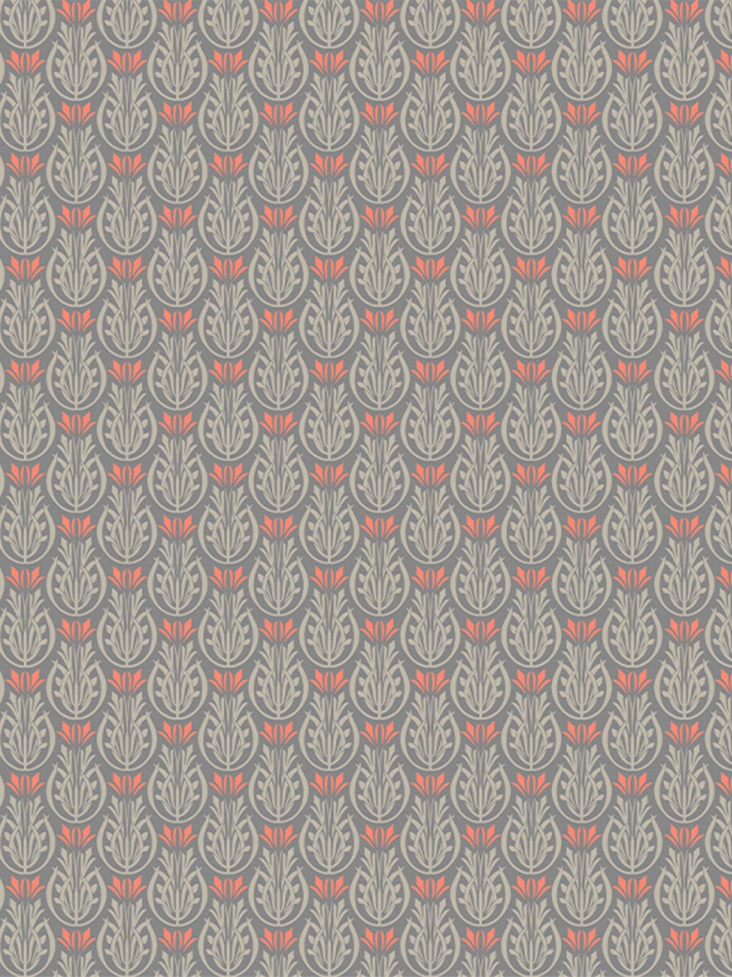 Wallpaper Non Woven/Canvas - Orange Blossoms (1 sqft)