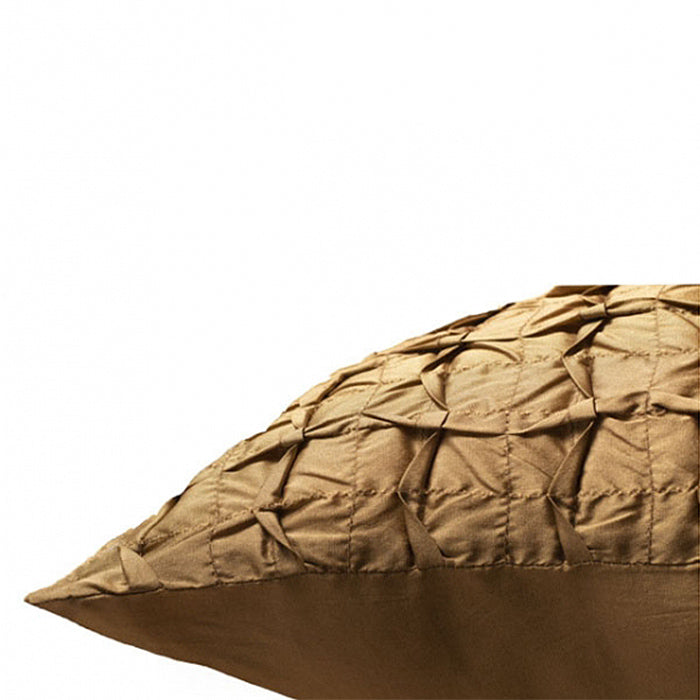 Cushion Covers Set Of 3 Polyster Box Pleated Black And Yellow - 16"X16"