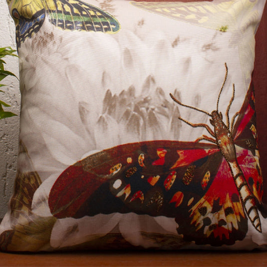 Co-ordinated Cushion Cover Set Of 3 Polyester Blend Digital Printed And Box Pleated Multi-color- 16" x 16"