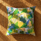 Abstract Leaf Embroidered Reversible |16 x 16 inch| Spring Summer Cushion Cover