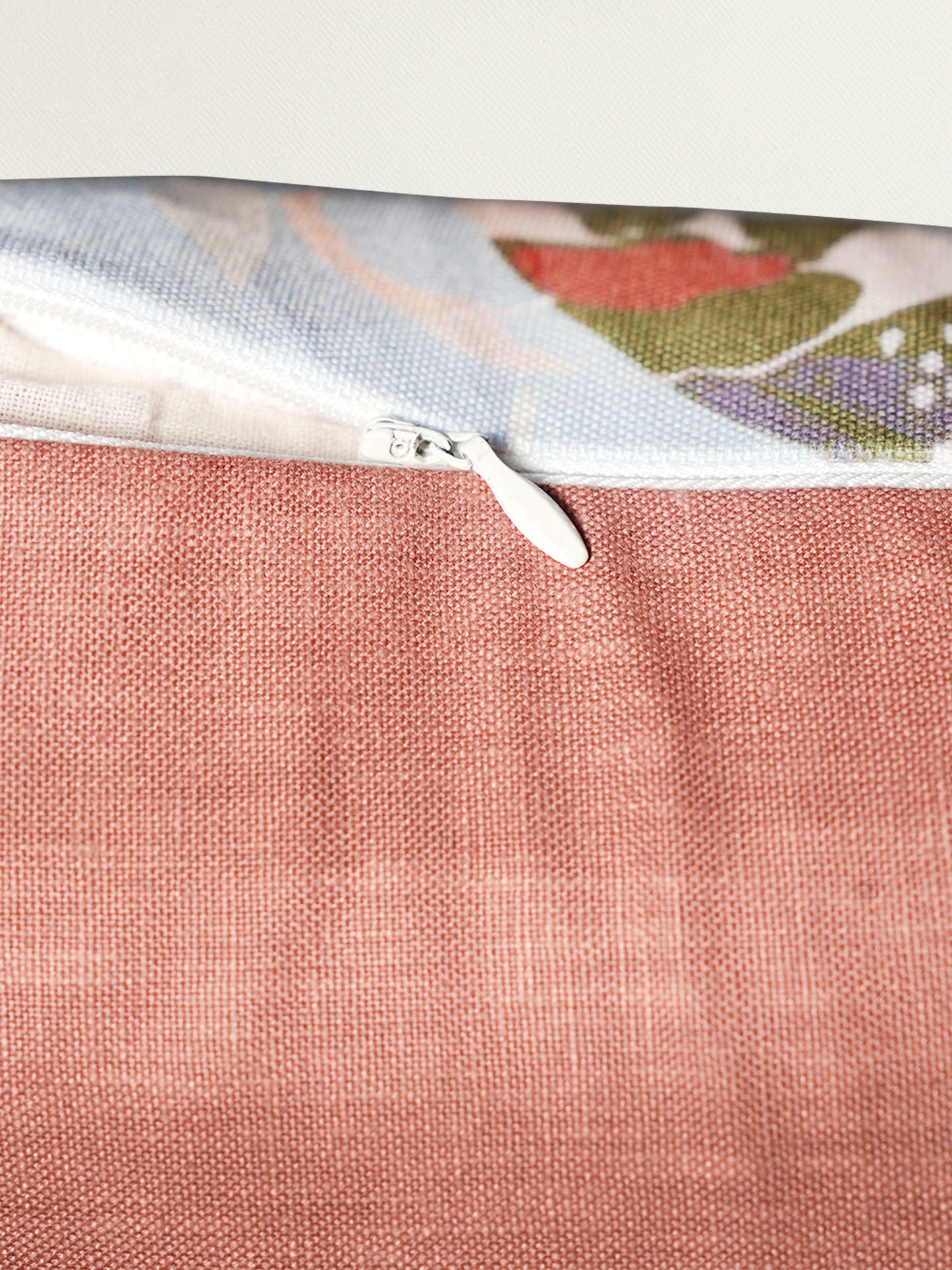 Abstract Floral Embroidered Reversible | 16 x 16 inch | Spring Summer Cushion Cover