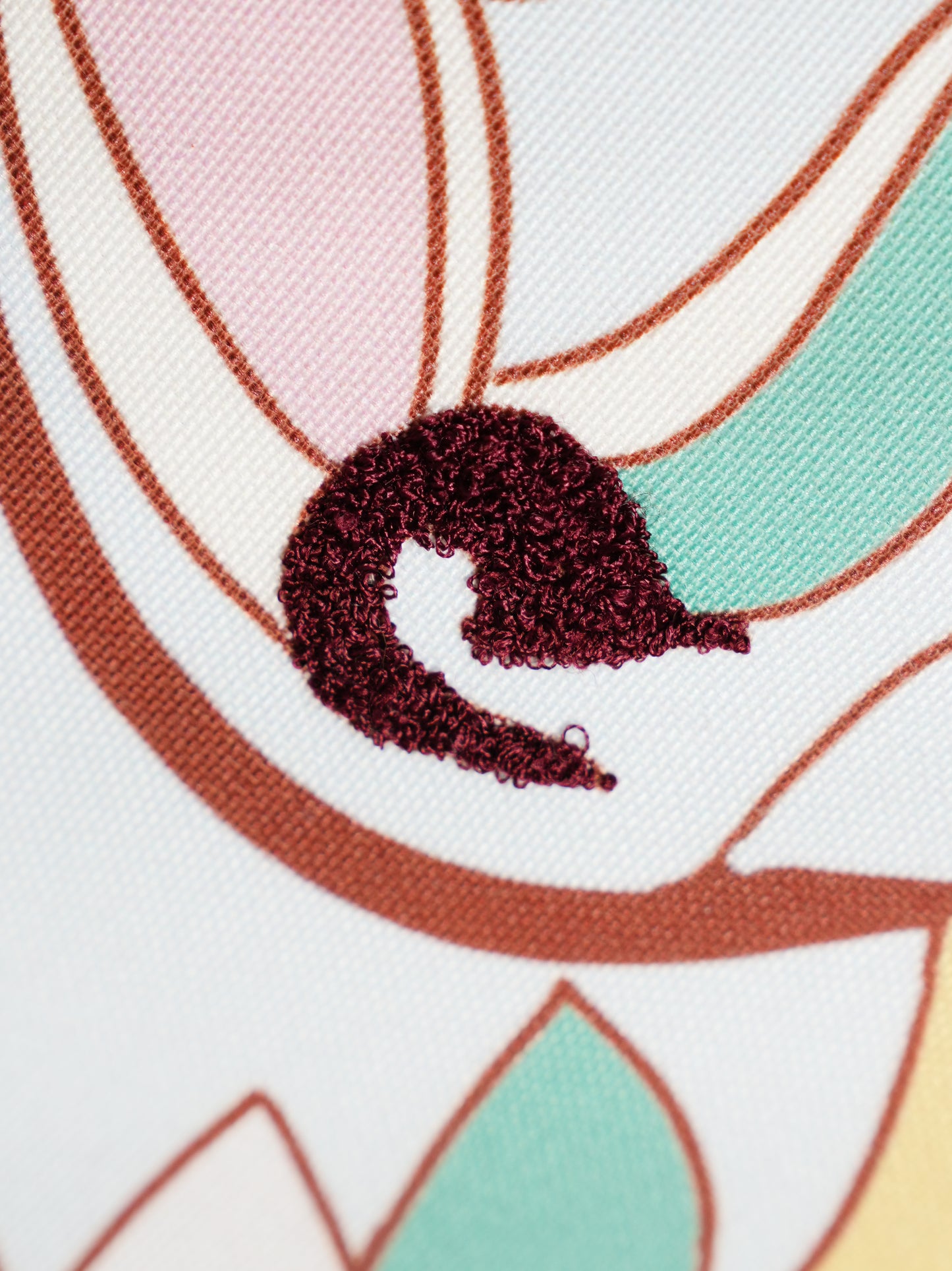 Abstract Printed & Embroidered | 16 x 16 inch | Spring Summer Cushion Cover