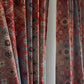 Door Curtain Cotton Blend Abstract Printed in Brown - 50" x 84" (Pack of 2)(Hidden Loop)