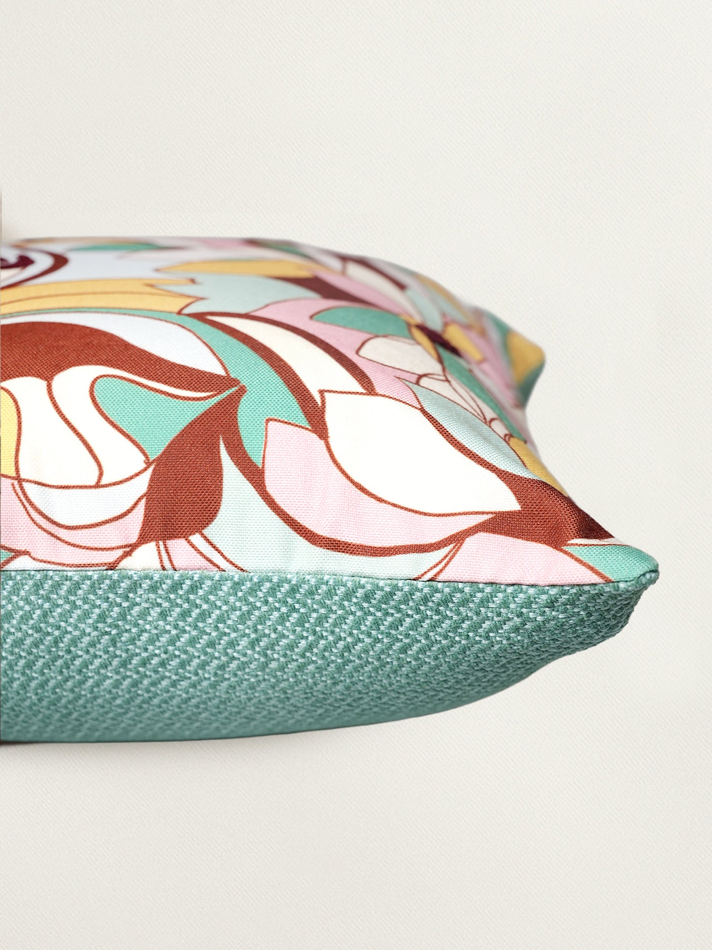 Abstract Printed & Embroidered | 16 x 16 inch | Spring Summer Cushion Cover