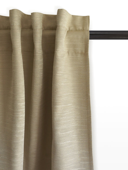 Door Curtain | Solid Beige Polycotton Curtain | Back Loop | 54 Inch x 84 Inch | 7 ft