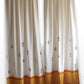 Door Curtain Floral Printed Cotton Blend Brown - 50" x 84" (Pack of 2) (Hidden Loop)