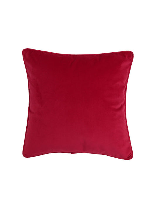 Solid Pink | Cord Piping | Velvet | 20 Inch x 20 Inch | Square Cushion Cover