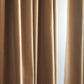 Door Curtain Cotton Blend Solid Brown - 52" X 84" (Hidden Loop)