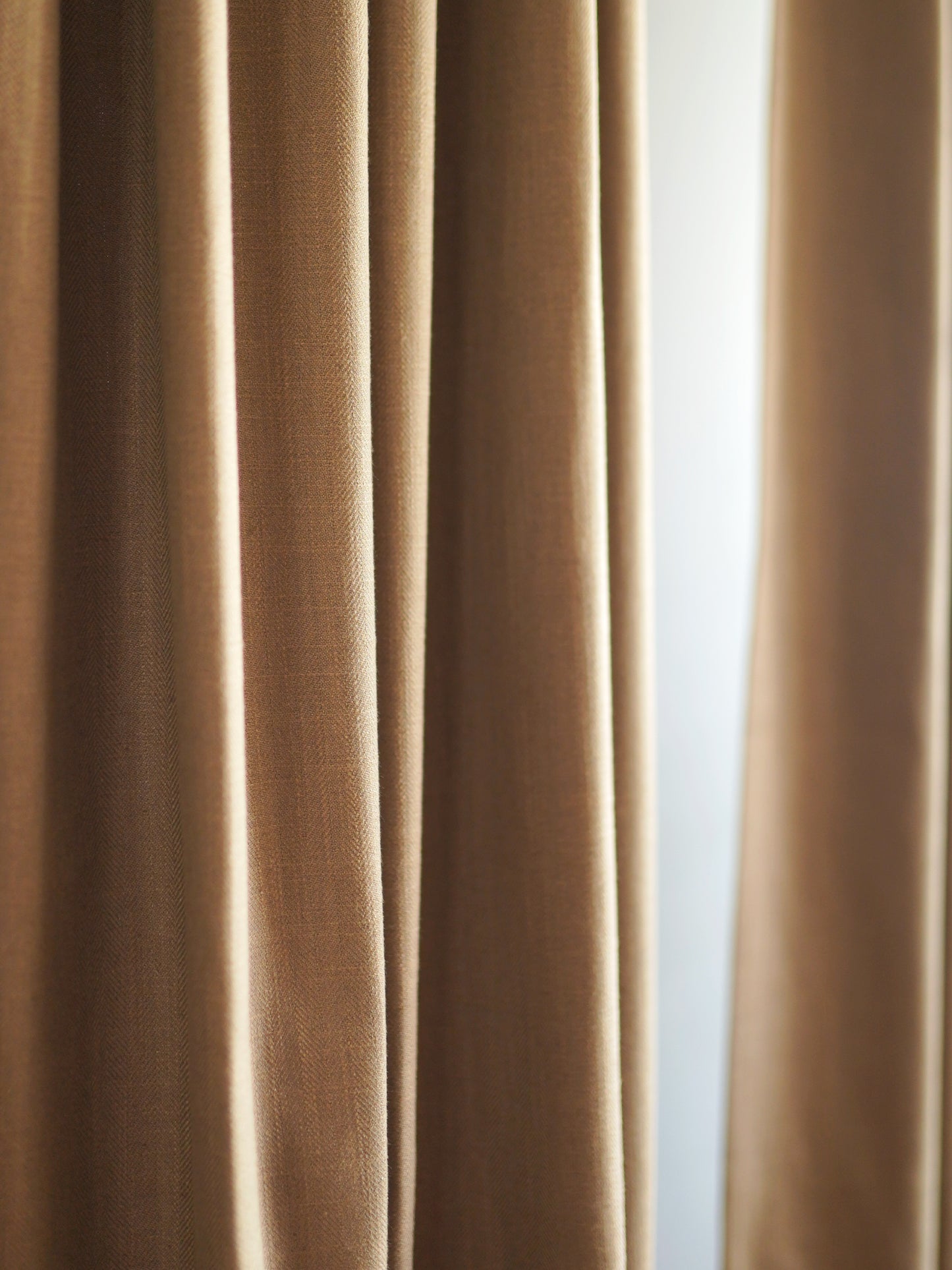 Door Curtain Cotton Blend Solid Brown - 52" X 84" (Hidden Loop)