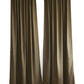 Door Curtain Cotton Blend Solid Brown - 52" X 84" (Hidden Loop)