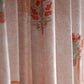 Door Curtain Cotton Blend Mughal Jharokha Print Beige Brown - 50" x 84" (Pack of 2)(Hidden Loop)