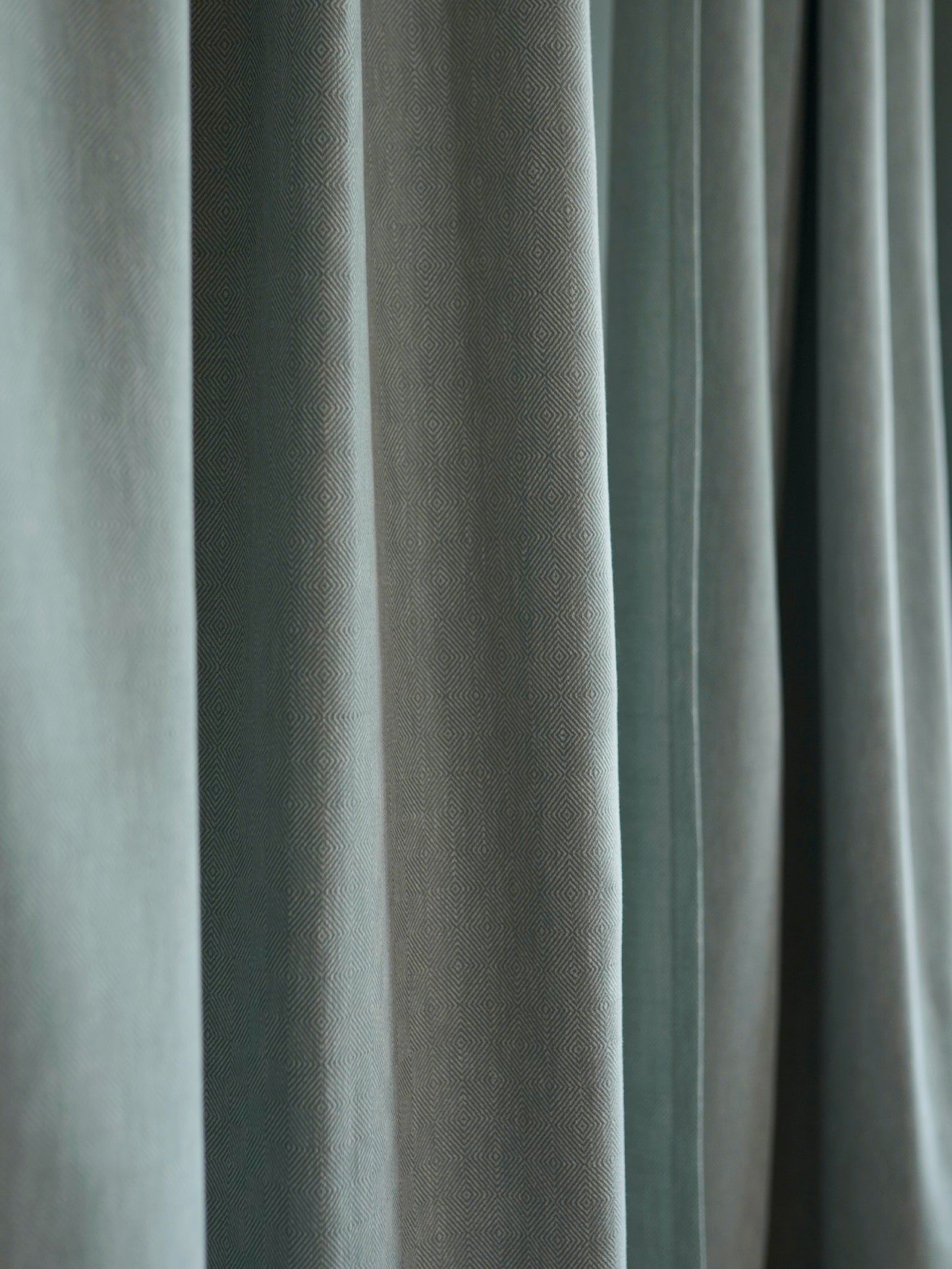 Curtain Cotton Blend Hidden Loop Self Textured Grey - 52" x 90"