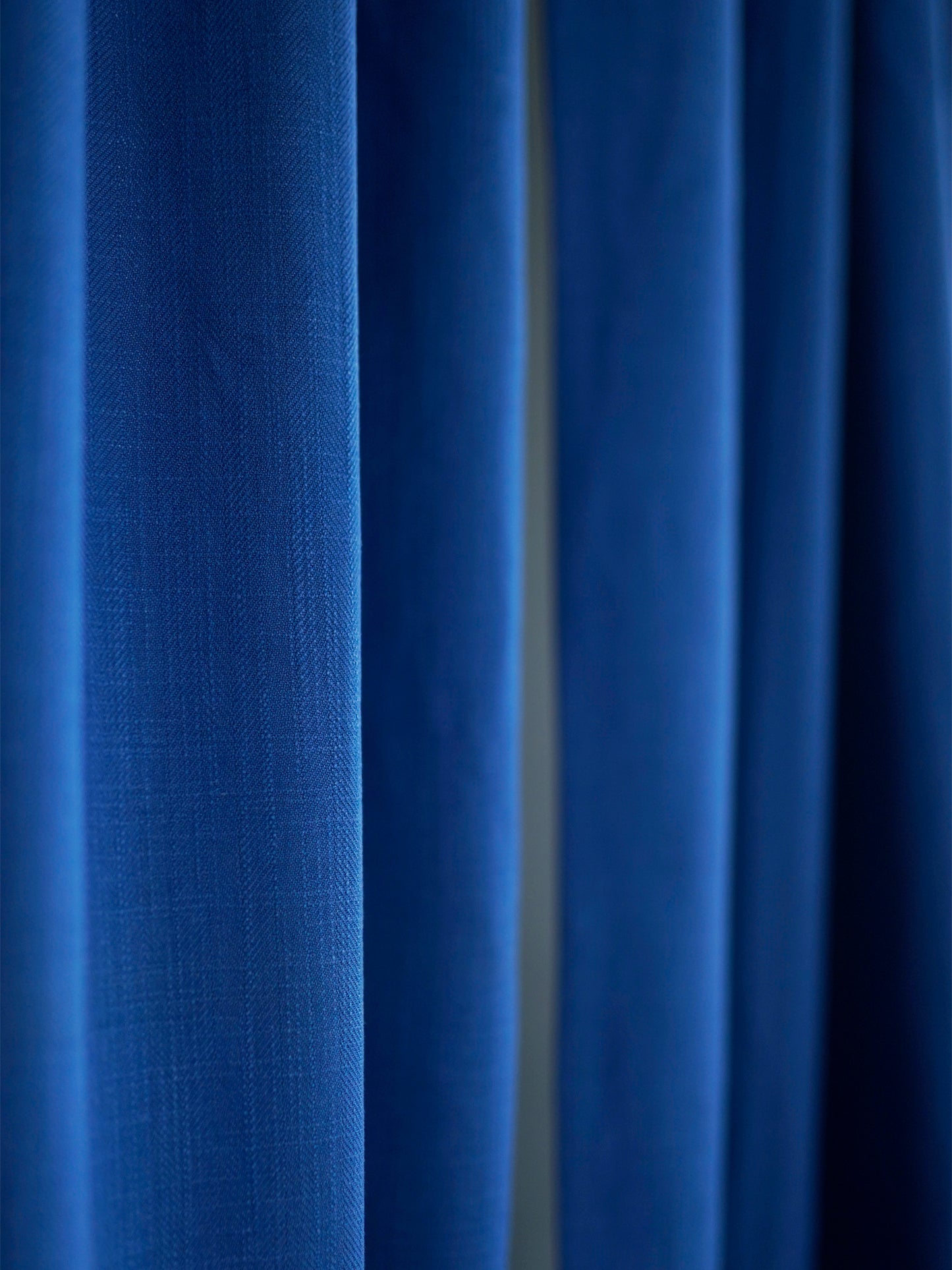 Door Curtain Polyester Blend Basket Weave Dark Blue - 50" X 84"