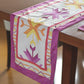 Phulkari Embroidered Velvet Table Runner | 4 and 6 Seater | 12 Inch x 84 Inch | Pink & Yellow