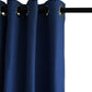 Door Curtain Polyester Blend Basket Weave Dark Blue - 50" X 84"