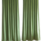 Door Curtain Cotton Solid Green - 52" X 84" (Hidden Loop) (7ft)