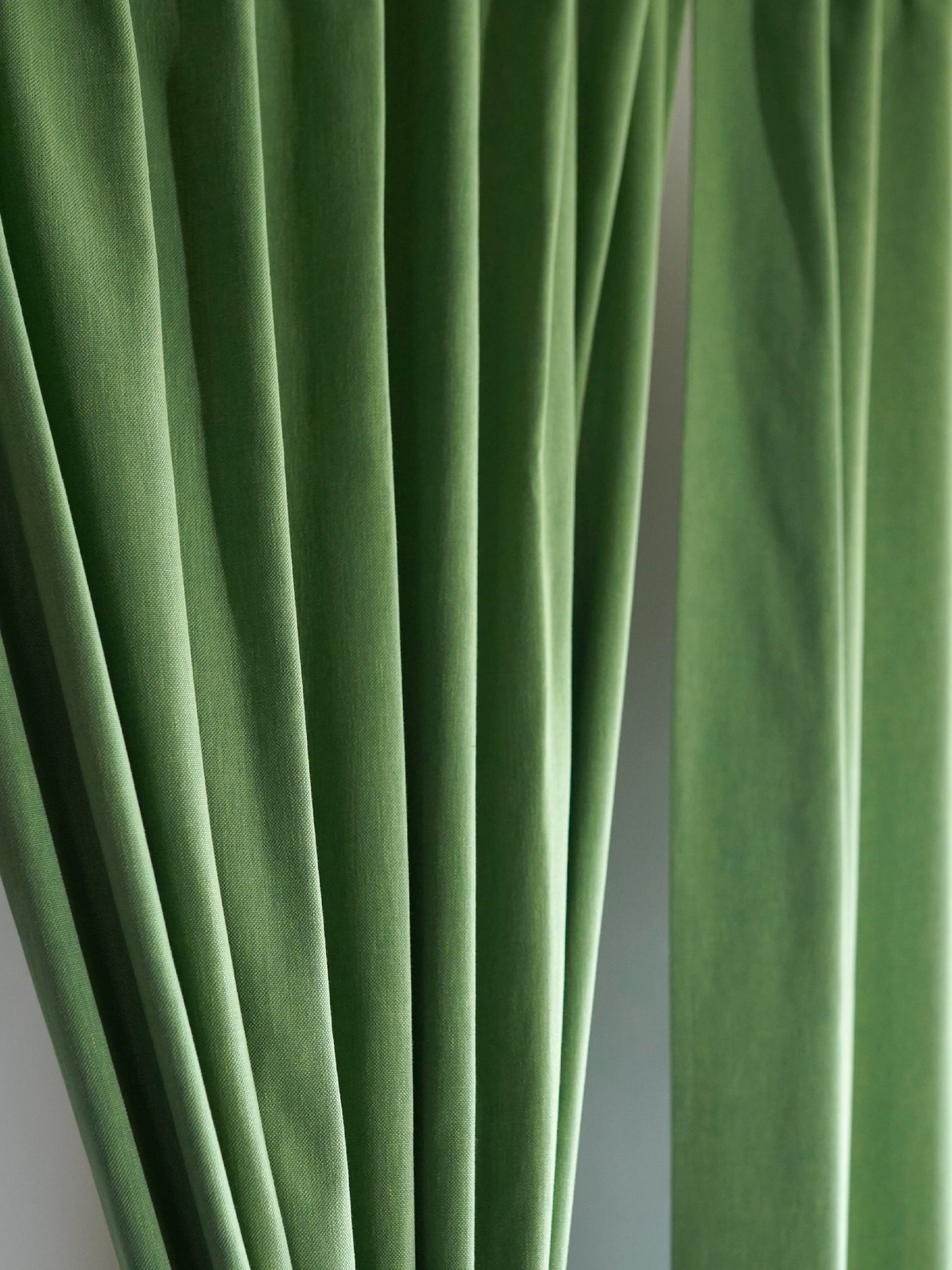 Door Curtain Cotton Solid Green - 52" X 84" (Hidden Loop) (7ft)