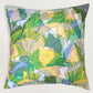 Abstract Leaf Embroidered Reversible |16 x 16 inch| Spring Summer Cushion Cover