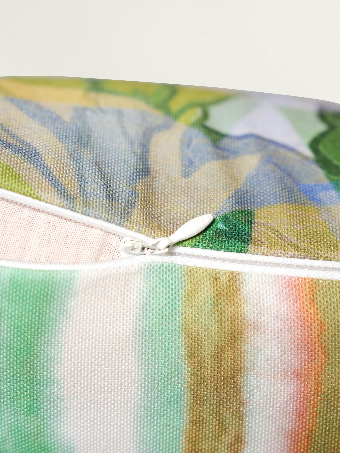 Abstract Leaf Embroidered Reversible |16 x 16 inch| Spring Summer Cushion Cover