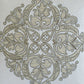 Applique Embroidered Cushion Cover 16 Inch x 16 Inch | Off White