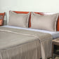 Quilt for Double Bed King Size | Towel Embroidery + Horizontal Quilting with Tassels| AC Comfortor/Blanket/Duvet | Cotton Blend with 300TC Cotton Backing - Beige | 90x108 inch (228x274 cms)