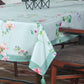 Table Cover Floral Pattern with Tassels | Polycanvas, Green - 52in x 84in