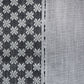 Table Cover Self Textured with Patchwork in Middle | Polycanvas, White & Black - 52in x 84in