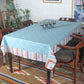 Table Cover Ogee Pattern with Tassels | Polycanvas, Sea Green - 52in x 84in