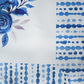 Table Cover Floral Pattern with Tassels | Polycanvas, Blue - 52in x 84in