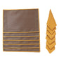 Table Mats and Napkin with Flat Piping, Brown and Mustard Yellow - 12x18in, 16x16in