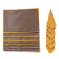 Solid Dinner Table Mats and Table Napkin | Flat Piping | Set of 6 | Brown and Mustard | Polyester | Cotton | 12 Inch x 18 Inch | 16 Inch x 16 Inch